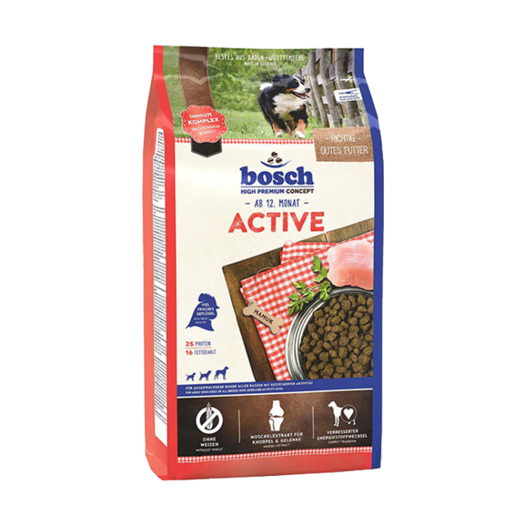 غذای خشک سگ بوش با طعم مرغ Bosch Active Poultry وزن 3 کیلوگرم 