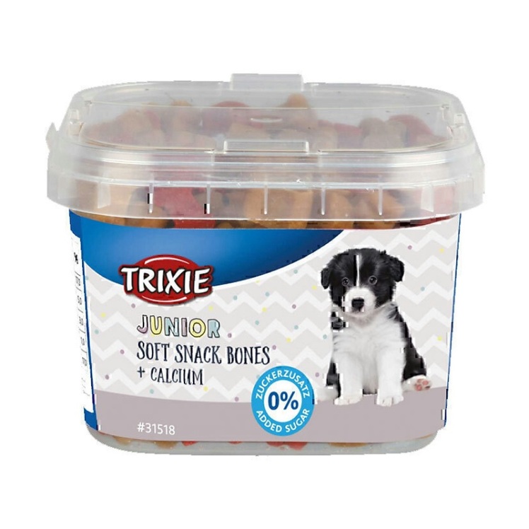تصویر محتویات تشویقی سگ تریکسی مدل Junior Soft Snack Bones با مخلوط وزن 140 گرم