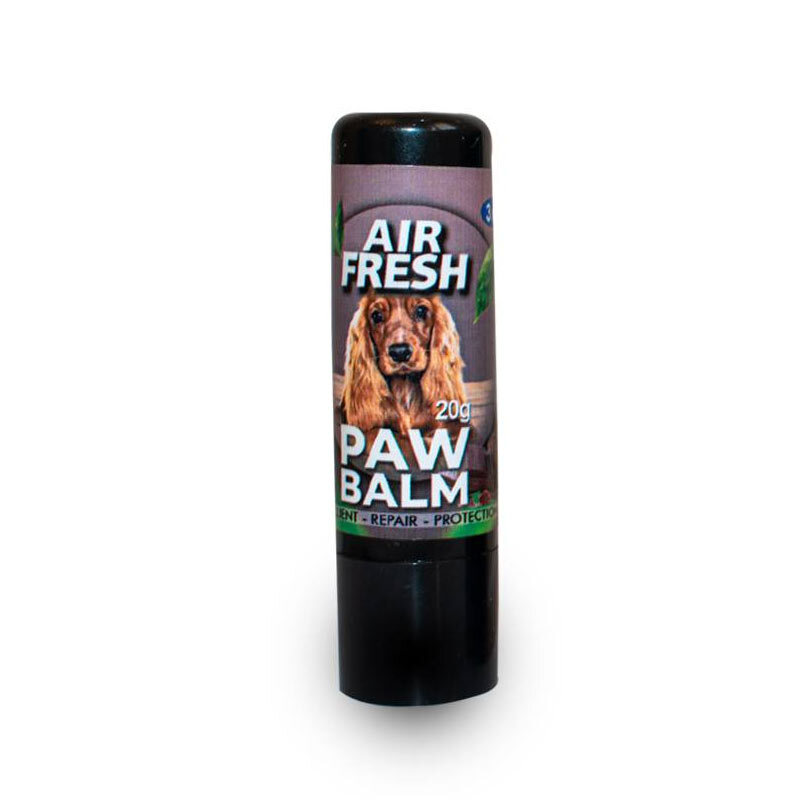  تصویر بالم نرم کننده و ترمیم کننده ایرفرش مخصوص پاستیل پا سگ با رایحه شکلات Air Fresh paw balm وزن 20 گرم 