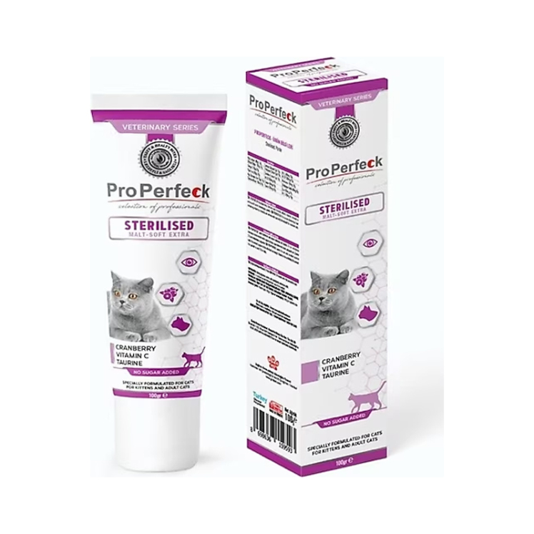 تصویر خمیر مالت مخصوص گربه عقیم شده پروپرفک ProPerfeck Sterilised Paste وزن 100 گرم