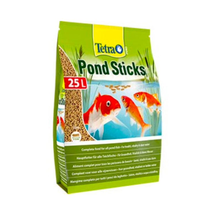 تصویر غذای مخصوص ماهی برکه تترا Tetra Pond Sticks حجم 25 لیتر0(رو به رو)