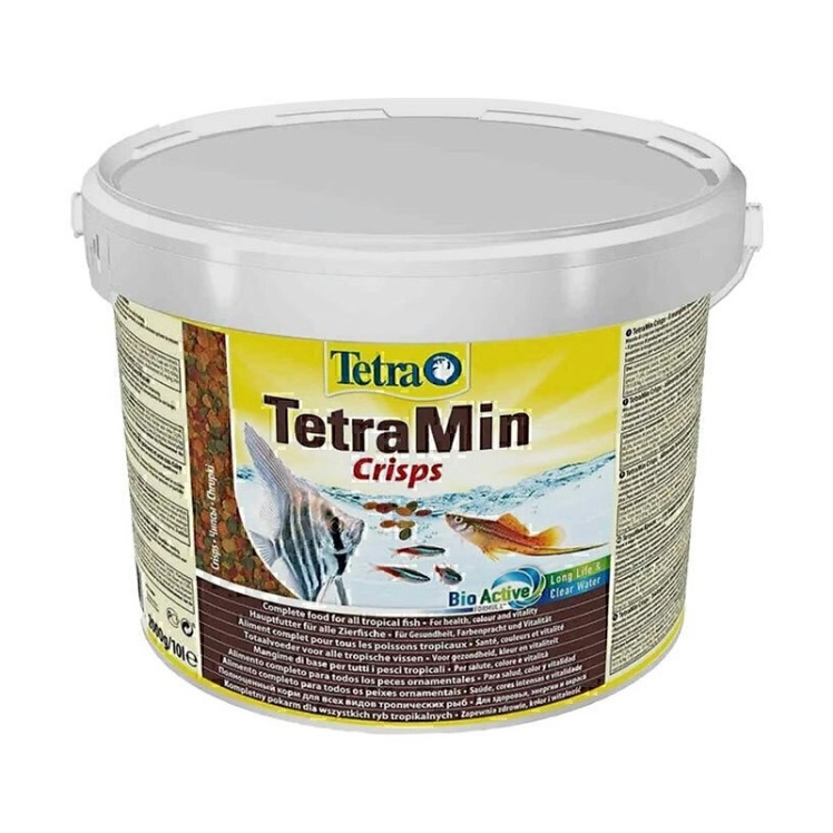 عکس دانه بندی غذای پولکی ماهی های زینتی تترا Tetramin Crisps حجم 10 لیتر