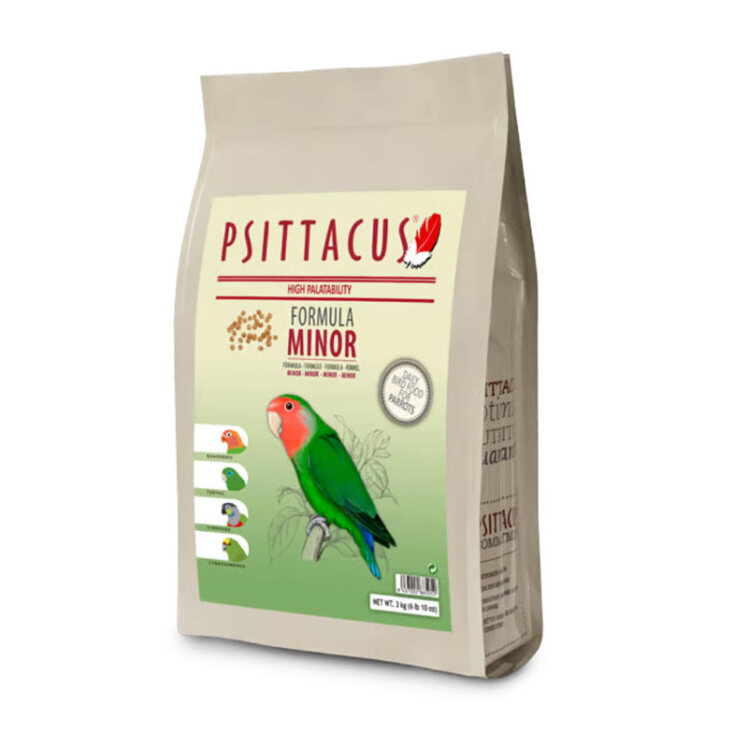تصویر پلت غذایی کامل مخصوص طوطی سانان متوسط سیتاکوس Psittacus Parrots Pallet Minor وزن 3 کیلوگرم