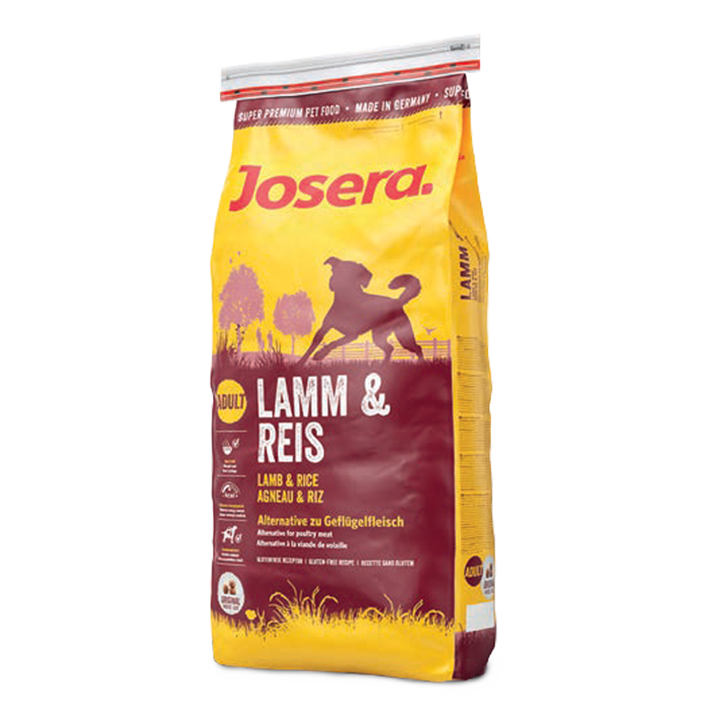  عکس بسته بندی غذای خشک سگ جوسرا مدل ‌Lamm & Reis وزن 15 کیلوگرم 