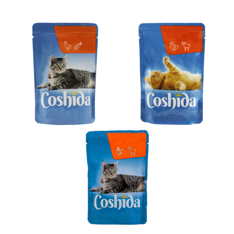 پوچ گربه کوشیدا با طعم پرندگان Coshida Poultry Pack بسته 3 عددی