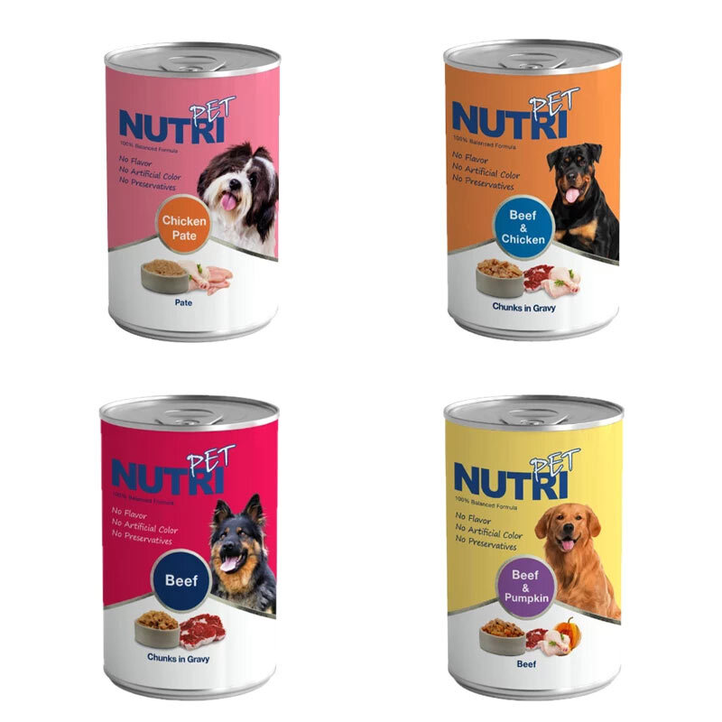  تصویر 1 بسته کنسرو غذای سگ نوتری مدل Nutri Pack وزن 425 گرم مجموعه 4 عددی 