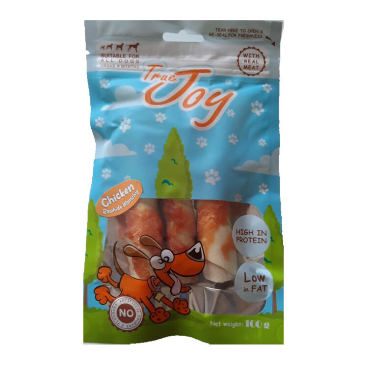 تصویر تشویقی سگ رول 3 عددی با مغز مانچی دورپیچ مرغ تروجوی