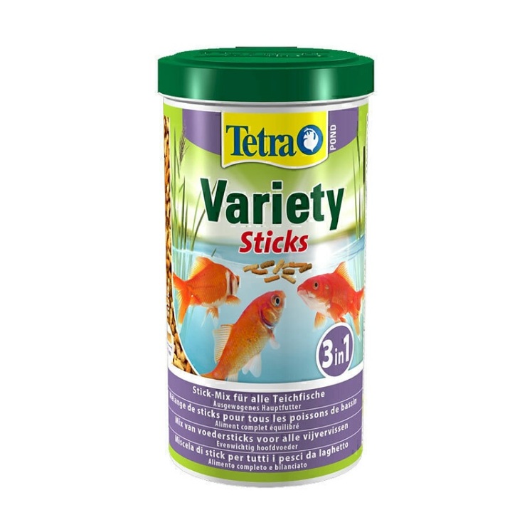 عکس دانه بندی غذای استیکی مخلوط ماهی های برکه تترا Tetra Pond Variety Sticks حجم 1 لیتر