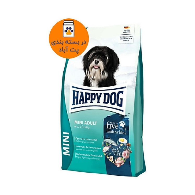 تصویر 2 غذای خشک سگ بالغ نژاد کوچک هپی داگ Happy Dog Mini Adult Fit & Vital وزن 1 کیلوگرم