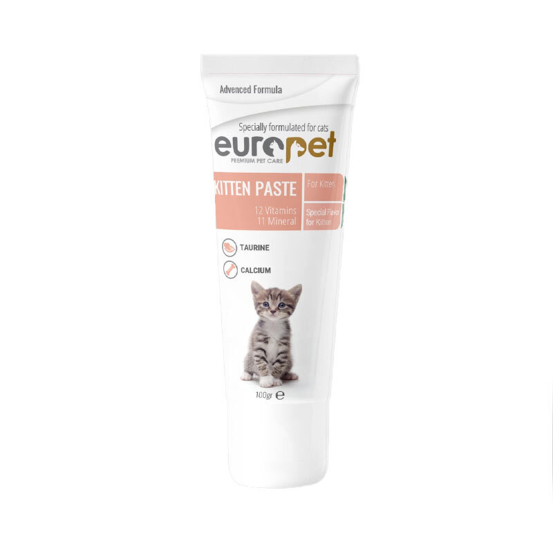  تصویر خمیر مولتی ویتامین و مینرال بچه گربه یوروپت Europet Kitten Paste وزن 100 گرم 