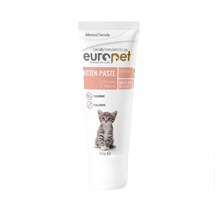 تصویر خمیر مولتی ویتامین و مینرال بچه گربه یوروپت Europet Kitten Paste وزن 100 گرم