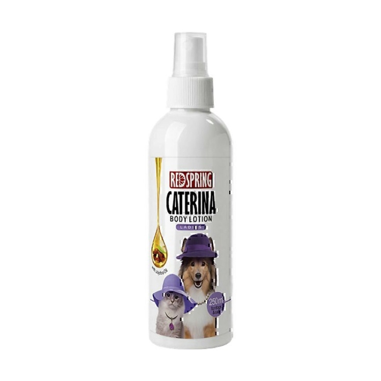 تصویر جزئیات لوسیون بدن کاترینا سگ و گربه لیدی رداسپرینگ Redspring Caterina Body Lotion حجم 250 میلی لیتر