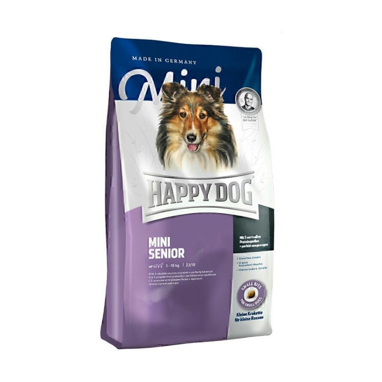 تصویر توضیحات غذای خشک سگ بالغ نژاد کوچک هپی داگ Happy Dog Supreme Fit & Vital Mini Senior وزن 4 کیلوگرم