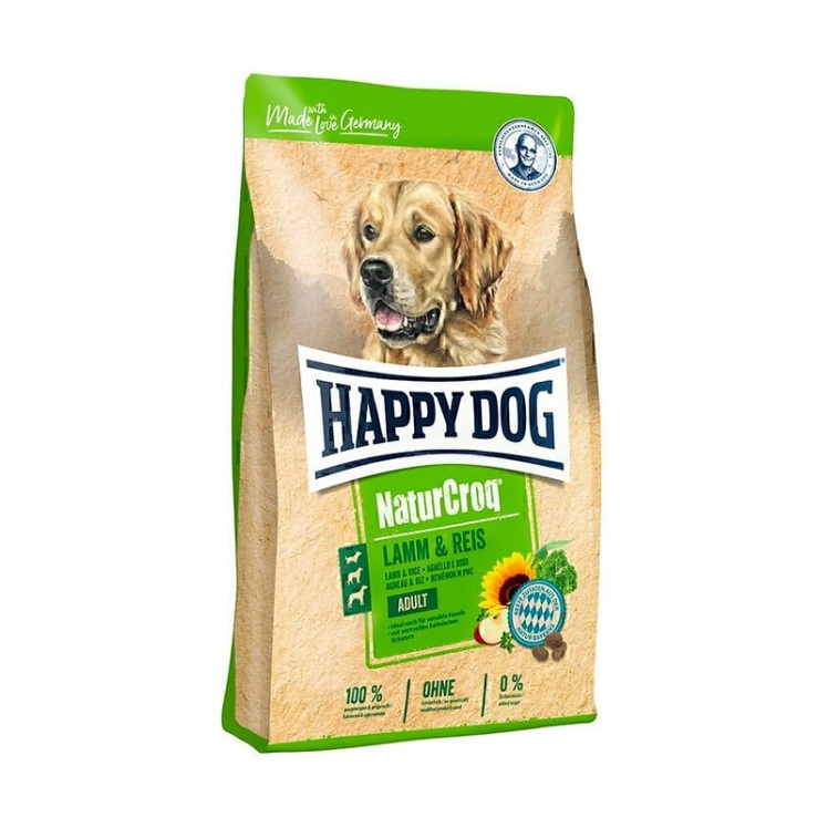 تصویر دانه غذای خشک سگ هپی داگ با طعم گوشت بره و برنج Happy Dog NaturCroq Lamb & Rice وزن 4 کیلوگرم