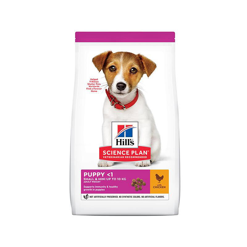  تصویر غذا خشک توله سگ نژاد کوچک هیلز با طعم مرغ Hills Puppy Food With Chicken وزن 6 کیلوگرم 