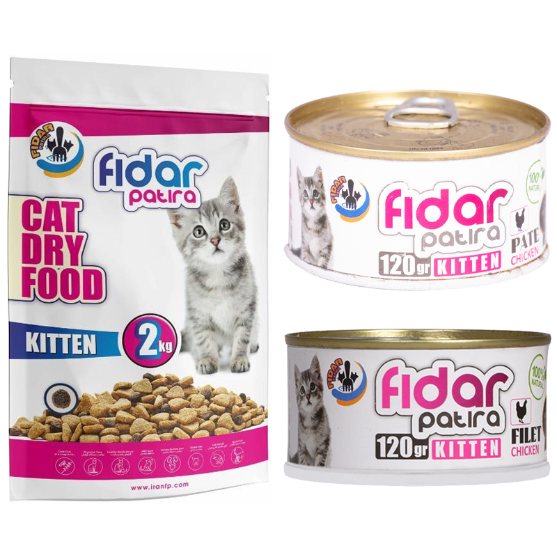  عکس باندل بسته غذای بچه گربه فیدار مدل Kitten Pack مجموعه 3 عددی 