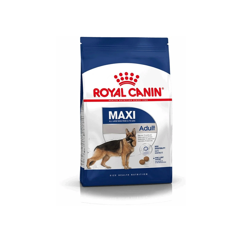 تصویر غذای خشک سگ نژاد بزرگ رویال کنین Royal Canin Maxi Adult وزن 4 کیلوگرم از نمای رو به رو