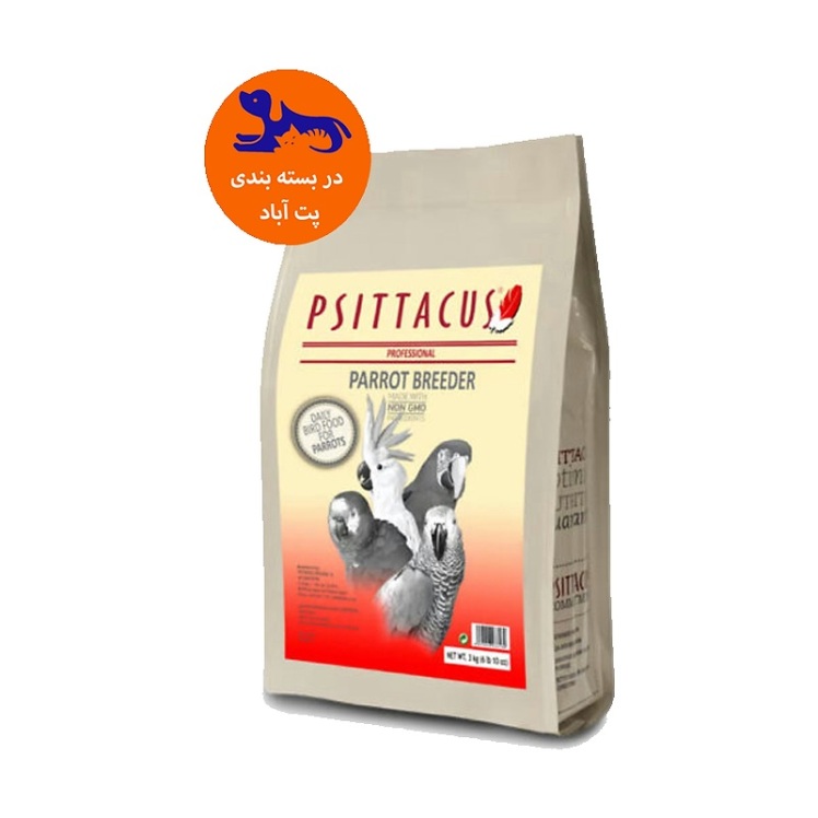 تصویر محتویات خوراک مخصوص دوره تولیدمثل پرندگان بزرگ سیتاکوس Psittacus Professional Parrot Breeder وزن 3 کیلوگرم