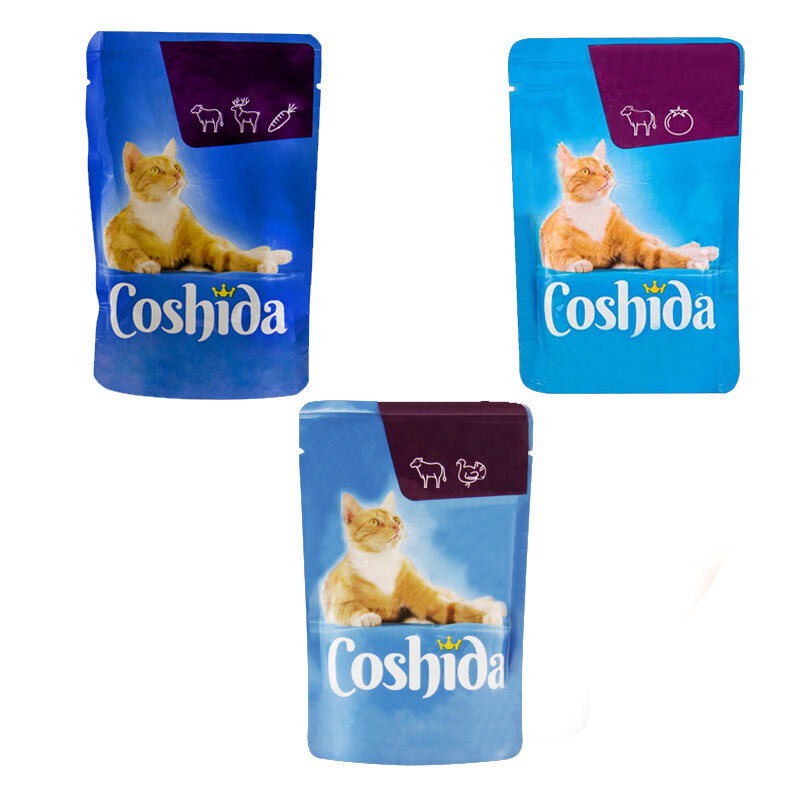  تصویر پوچ گربه کوشیدا با طعم گوشت گوساله Coshida Kalb Pack بسته 3 عددی 
