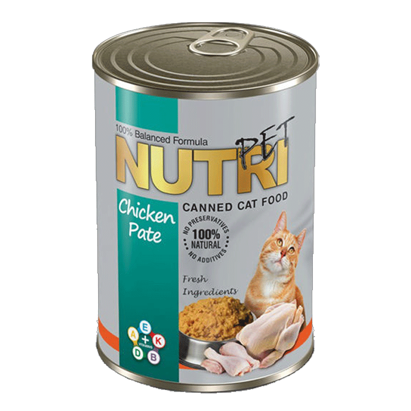  تصویر کنسرو غذای گربه نوتری مدل Chicken وزن 425 گرم 