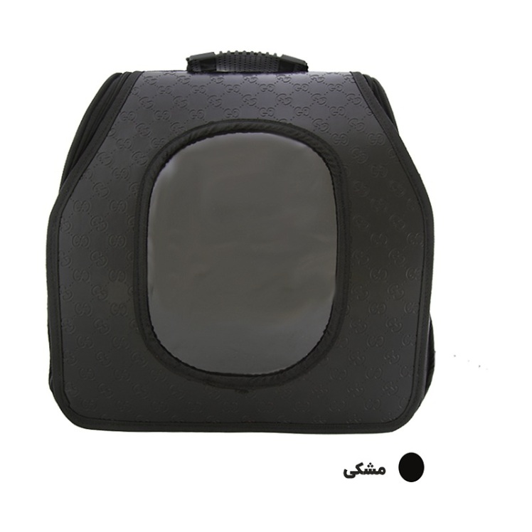 تصویر 2 کوله پشتی حمل حیوانات هپی پت طرح Puny مشکی صورتی