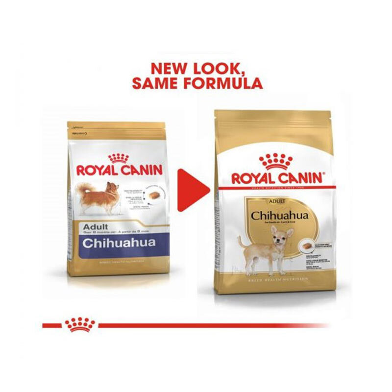  تصویر بسته قدیمی و جدید غذای خشک توله سگ نژاد شیواوا رویال کنین Royal Canin Chihuahua Puppy وزن 1.5 کیلوگرم 