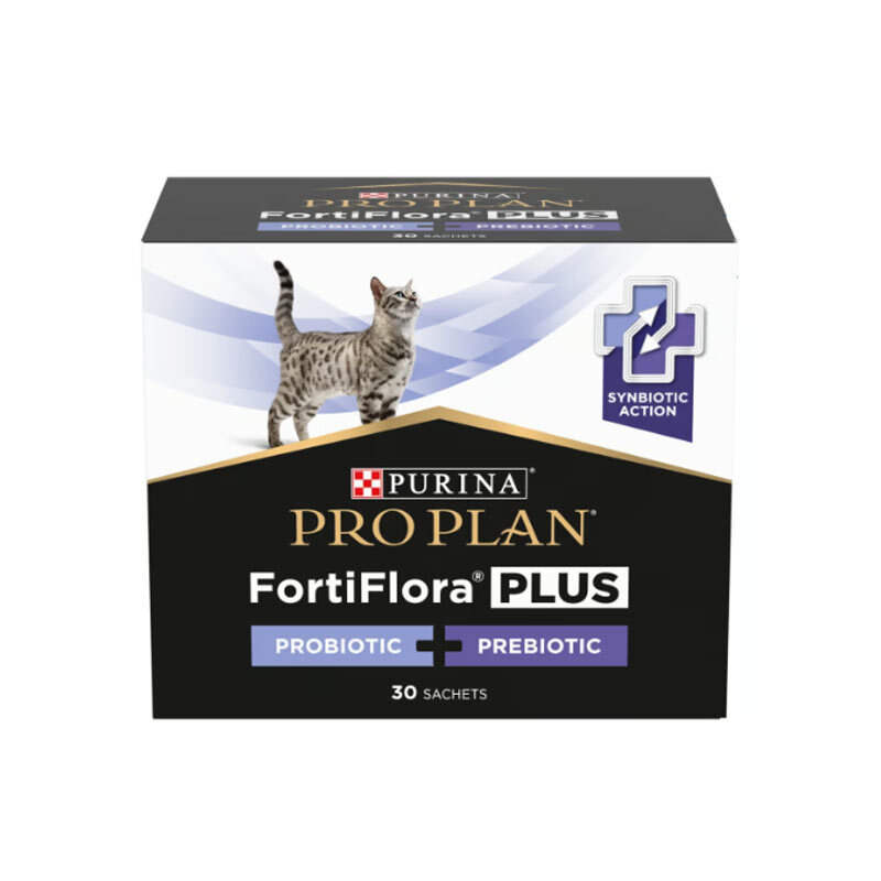 تصویر پودر مکمل پروبیوتیک و پریبیوتیک گربه پروپلن Proplan FortiFlora Plus Probiotic + Prebiotic بسته 30 عددی