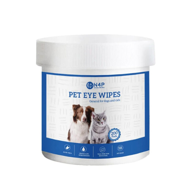 تصویر 1 دستمال مرطوب تمیز کننده چشم سگ و گربه ان فور پی N4P Pet Eye Wipes بسته 200 عددی