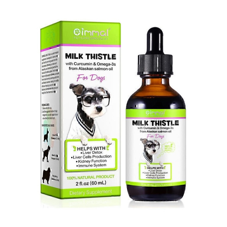 تصویر 2 قطره مناسب پاکسازی کبد سگ با رایحه خار مریم اویمال Oimmal Milk Thistle For Dogs حجم 60 میلی لیتر