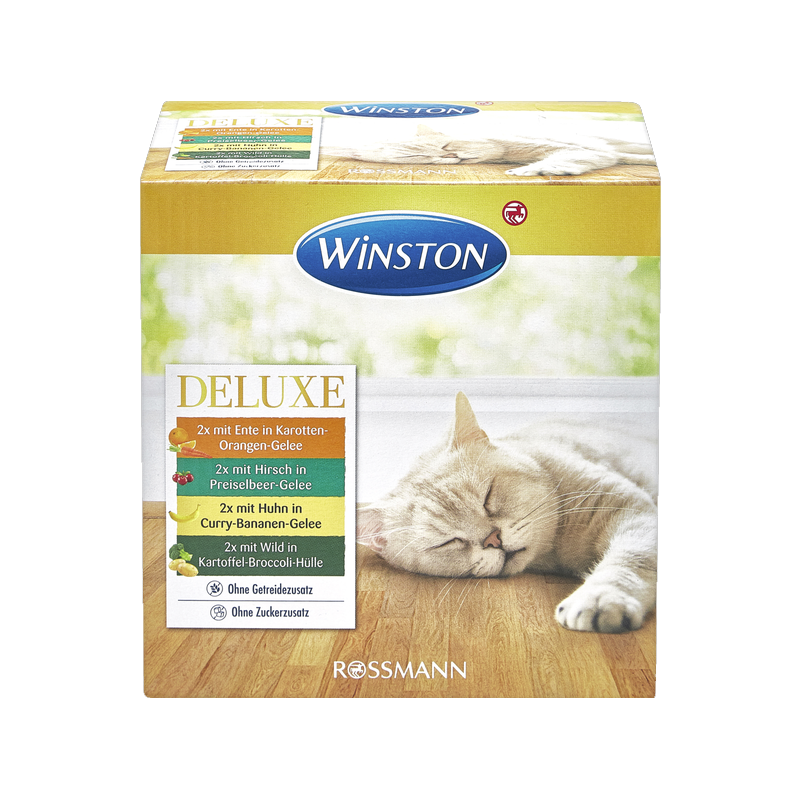  عکس بسته پوچ گربه وینستون مدل Deluxe Jelly Pack مجموعه 8 عددی 