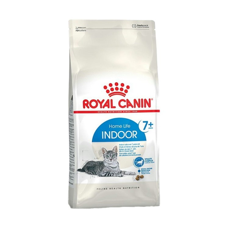 تصویر محتویات غذای خشک گربه ایندور رویال کنین +7 Royal Canin Indoor Home Life وزن 1.5 کیلوگرم