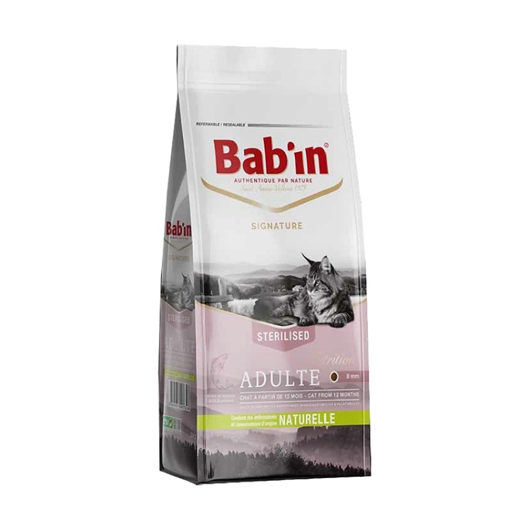 غذای خشک گربه بابین عقیم شده Babin Sterilised Adult Salmon وزن 8 کیلوگرم کاتالوگ