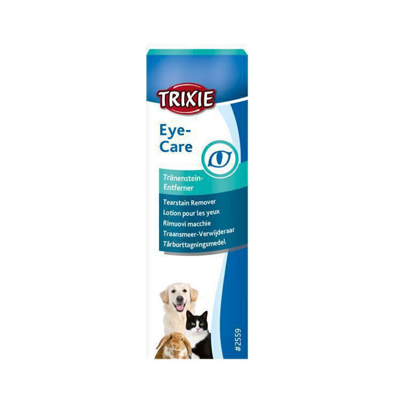  تصویر قطره دور چشم حیوانات تریکسی Trixie Eye Care Tear Stain Remover Drops حجم 50 میلی لیتر 